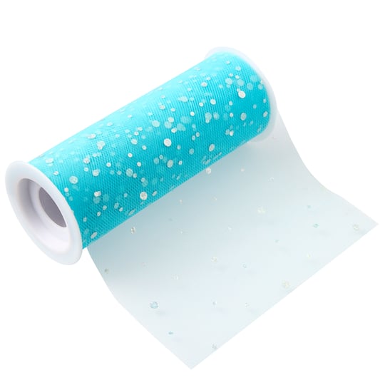 12 Pack: 6" x 8yd. Holographic Foil Dot Tulle by Celebrate It